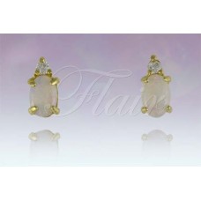 Small Oval w/Diamante Gold Plated